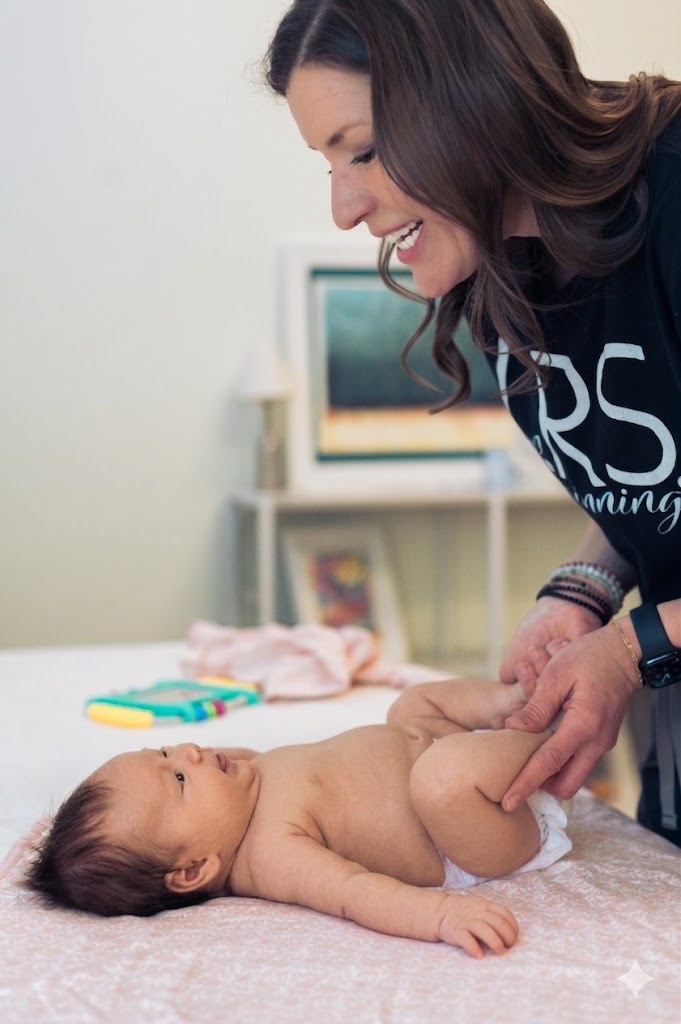 Baby wellness session with gentle hands-on care